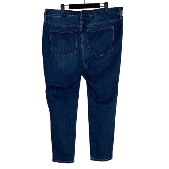 J. Crew Crop Ankle 8" Mid Rise Stretch Skinny Slimming Jean 34 Blue Dark Wash - Picture 14 of 15